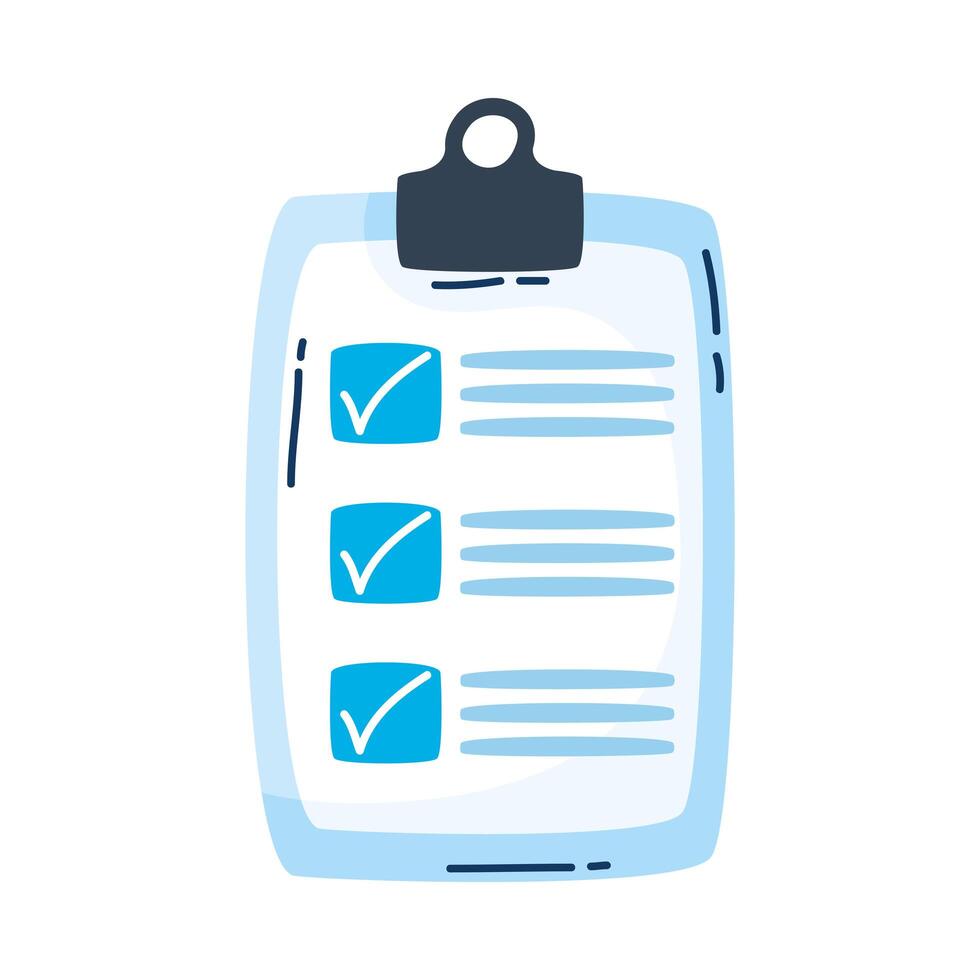 checklist clipboard document isolated icon vector