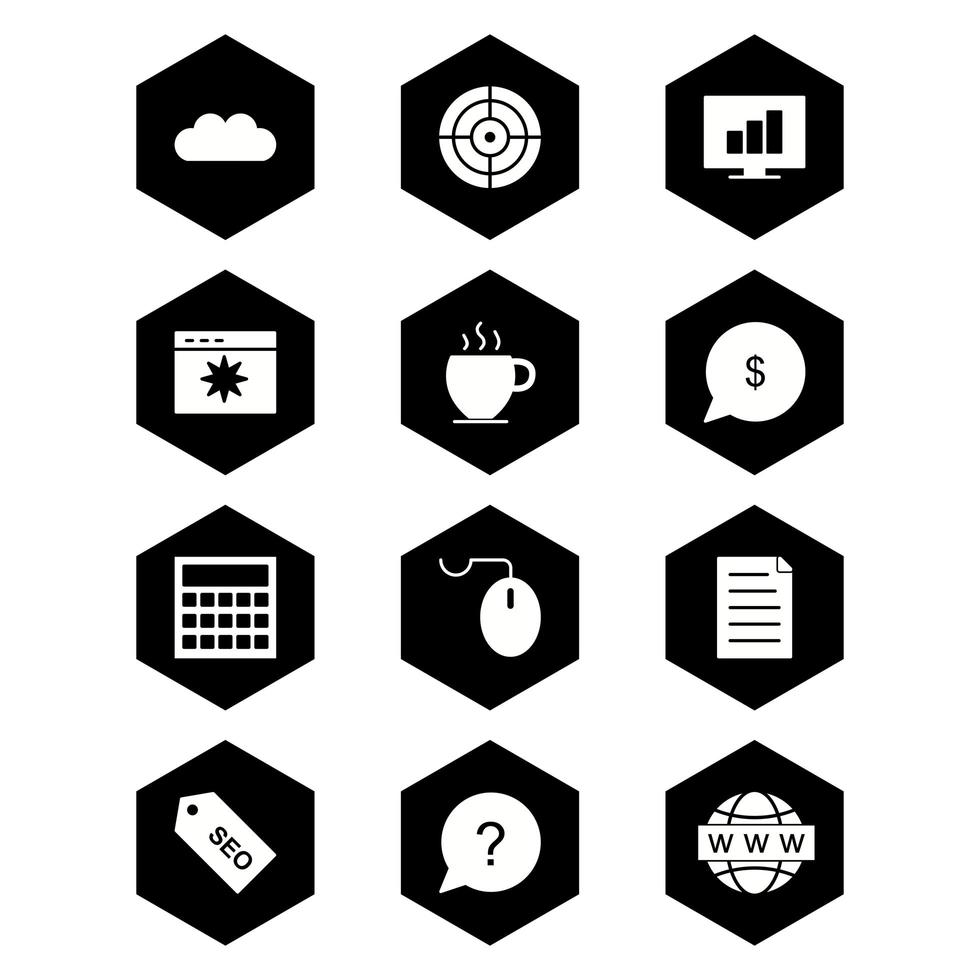 Icon Set Of Search Engine Optimization For Personal And Commercial Use... vector