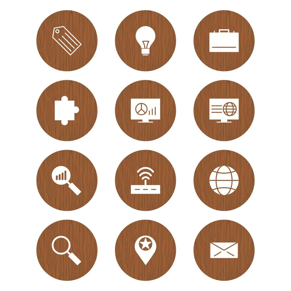 Icon Set Of Search Engine Optimization For Personal And Commercial Use... vector