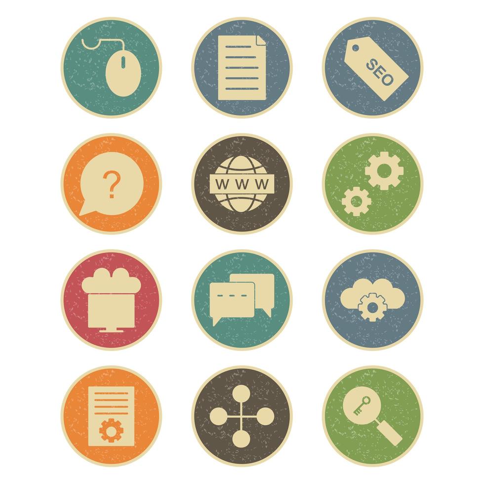 Icon Set Of Search Engine Optimization For Personal And Commercial Use... vector
