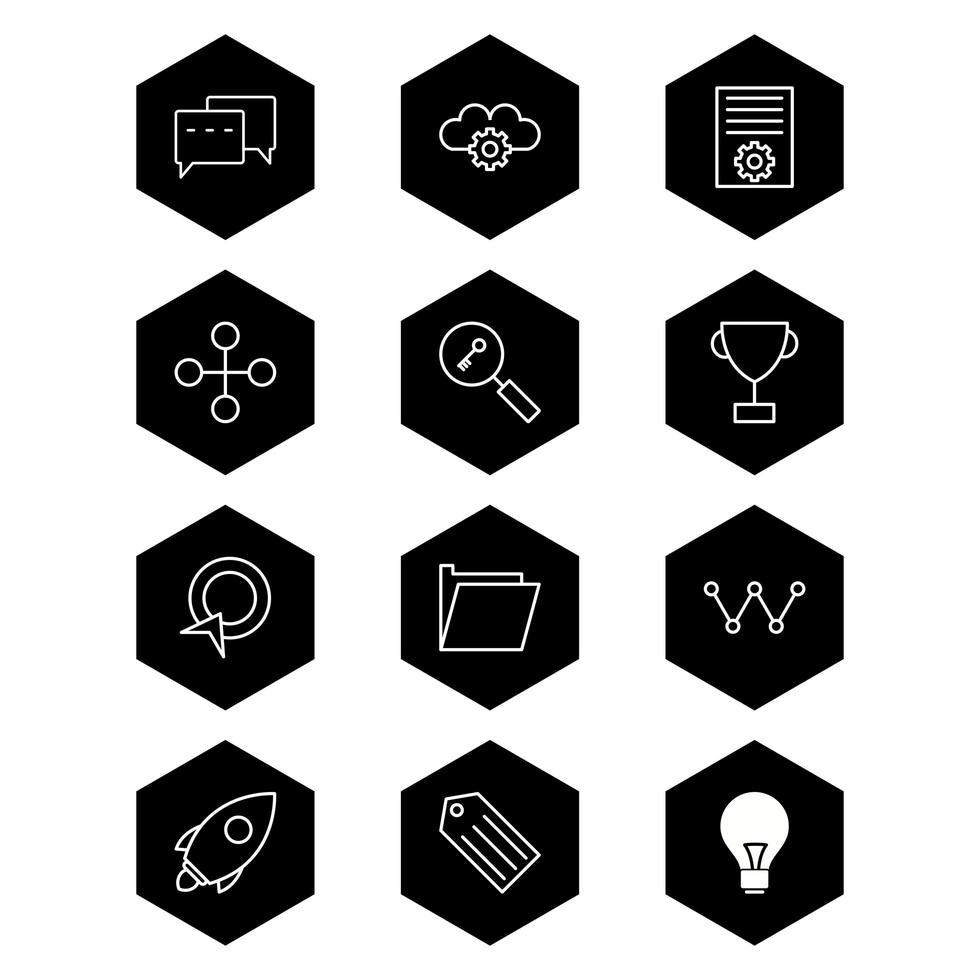 Icon Set Of Search Engine Optimization For Personal And Commercial Use... vector