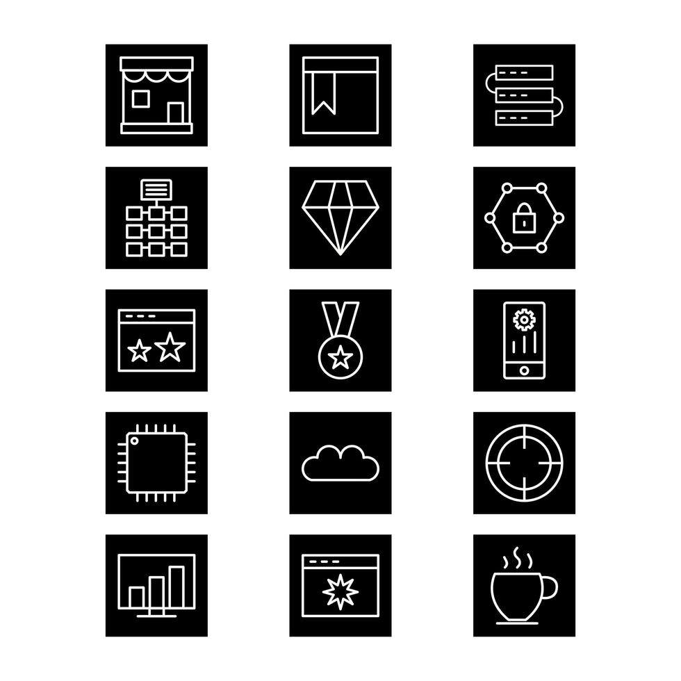 Icon Set Of Search Engine Optimization For Personal And Commercial Use... vector