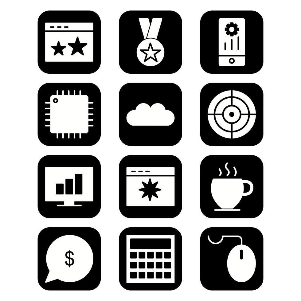 Icon Set Of Search Engine Optimization For Personal And Commercial Use... vector