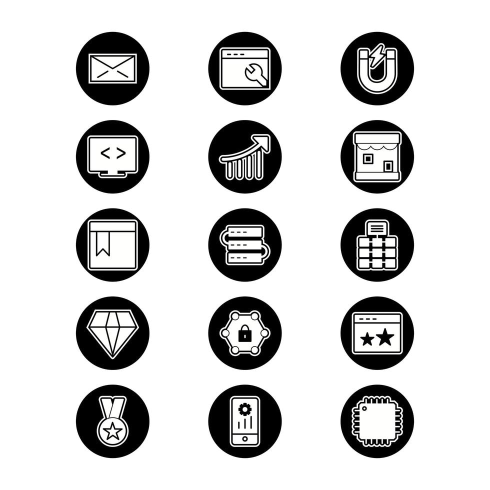 Icon Set Of Search Engine Optimization For Personal And Commercial Use... vector