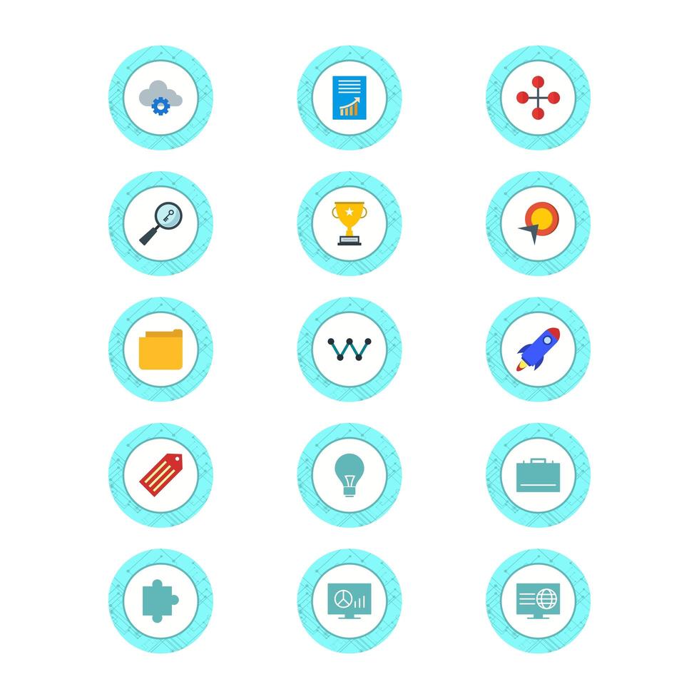 Icon Set Of Search Engine Optimization For Personal And Commercial Use... vector