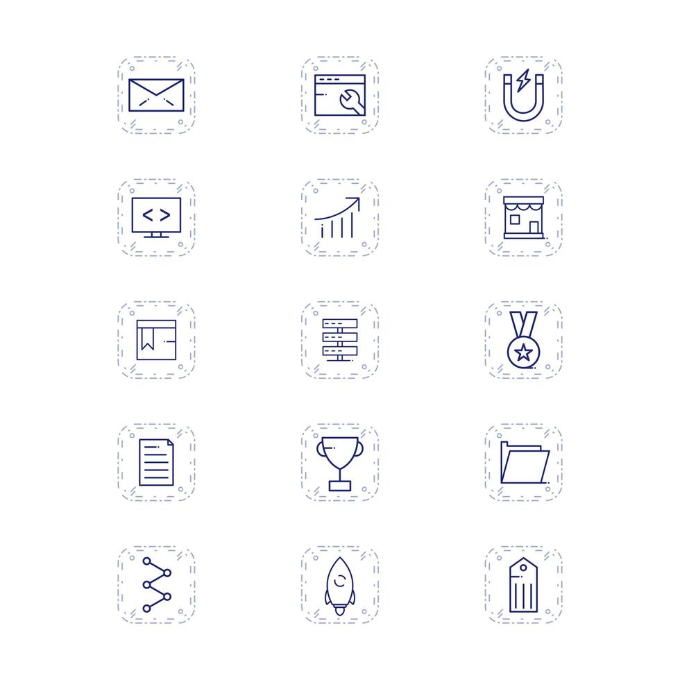 Icon Set Of Search Engine Optimization For Personal And Commercial Use... vector