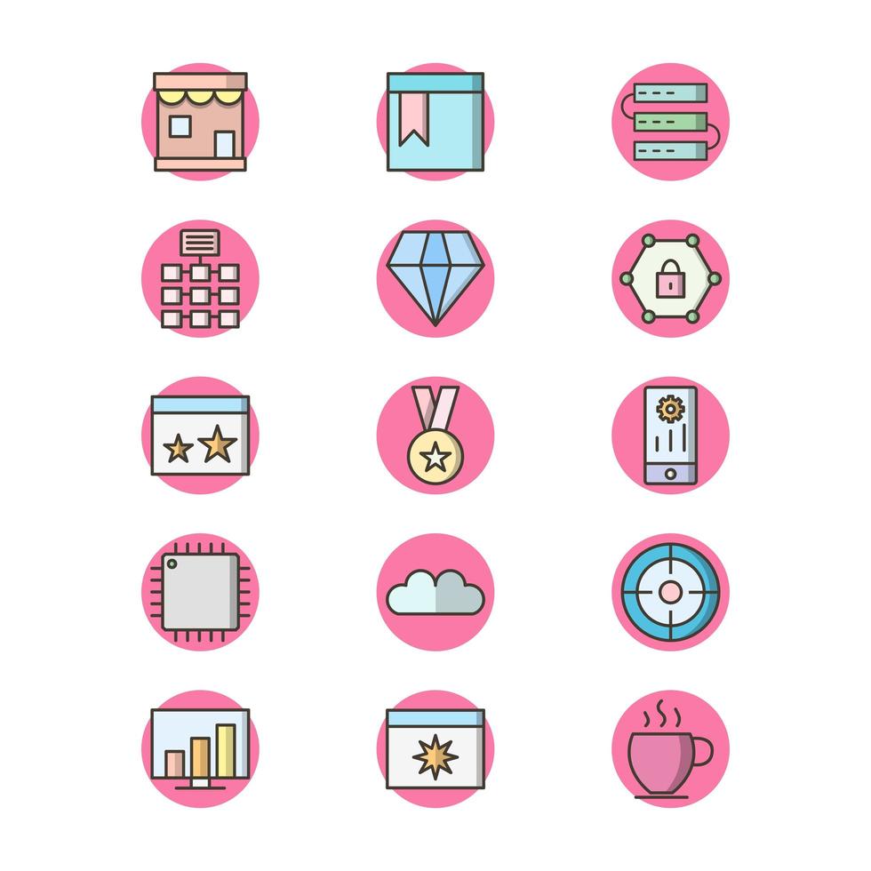 Icon Set Of Search Engine Optimization For Personal And Commercial Use... vector