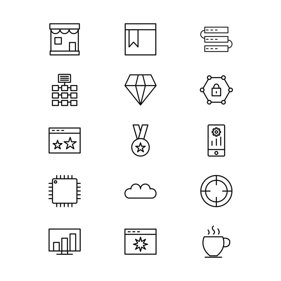 Icon Set Of Search Engine Optimization For Personal And Commercial Use... vector