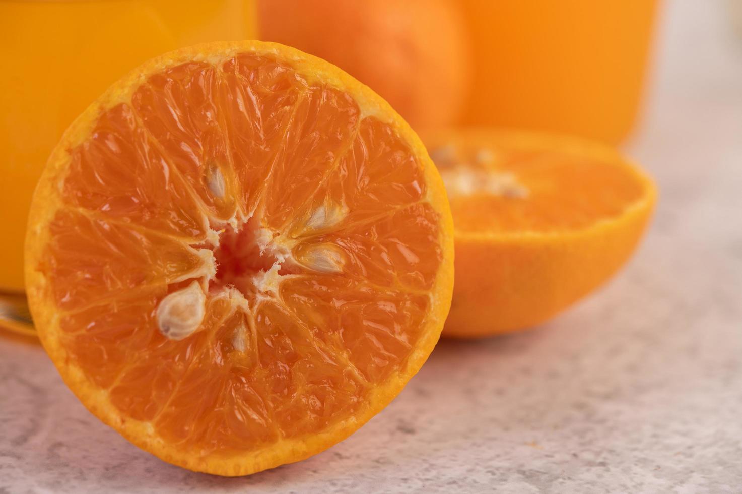 primer plano de una naranja foto