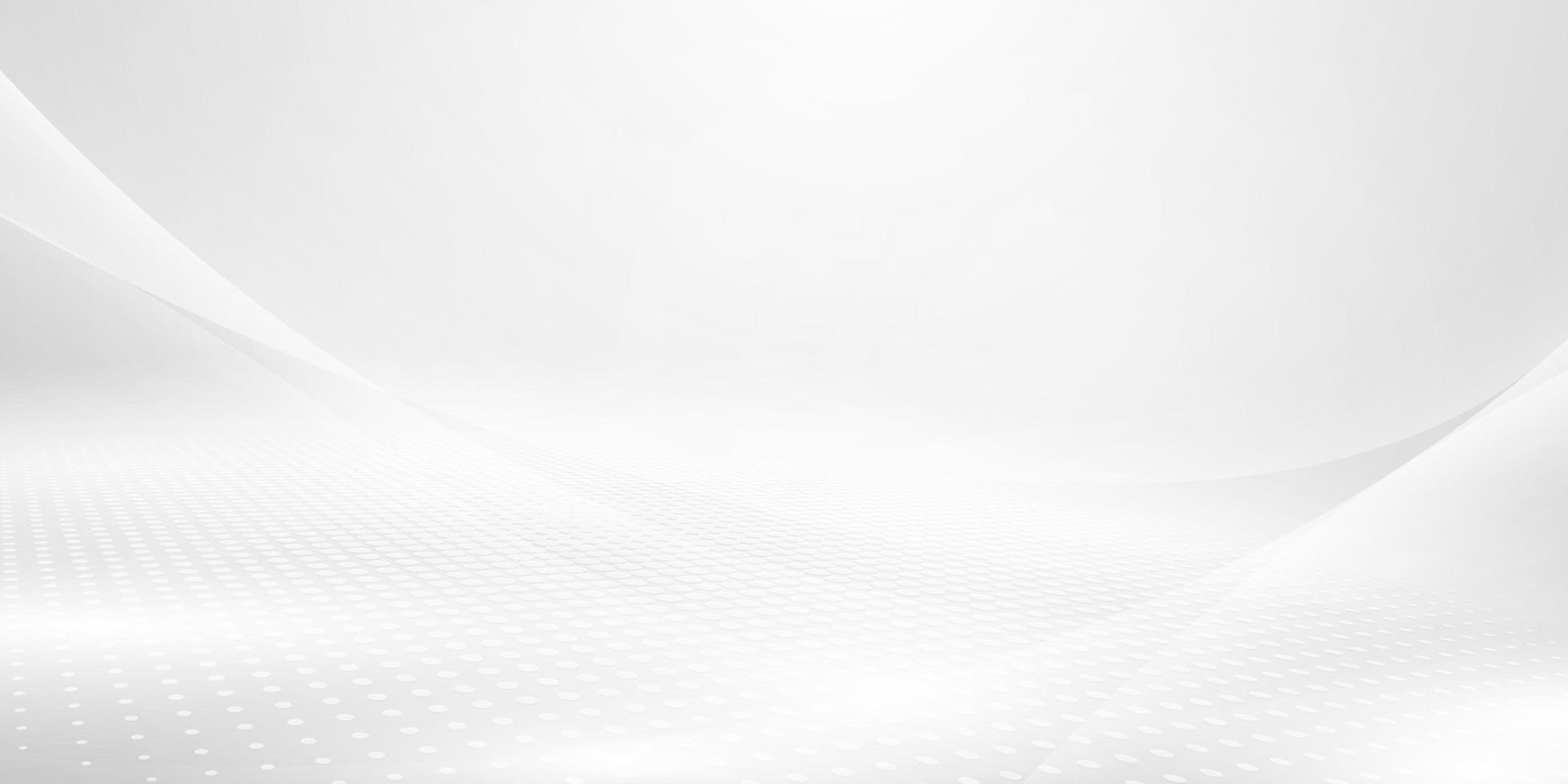 cartel de fondo blanco gris abstracto con ondas dinámicas. vector
