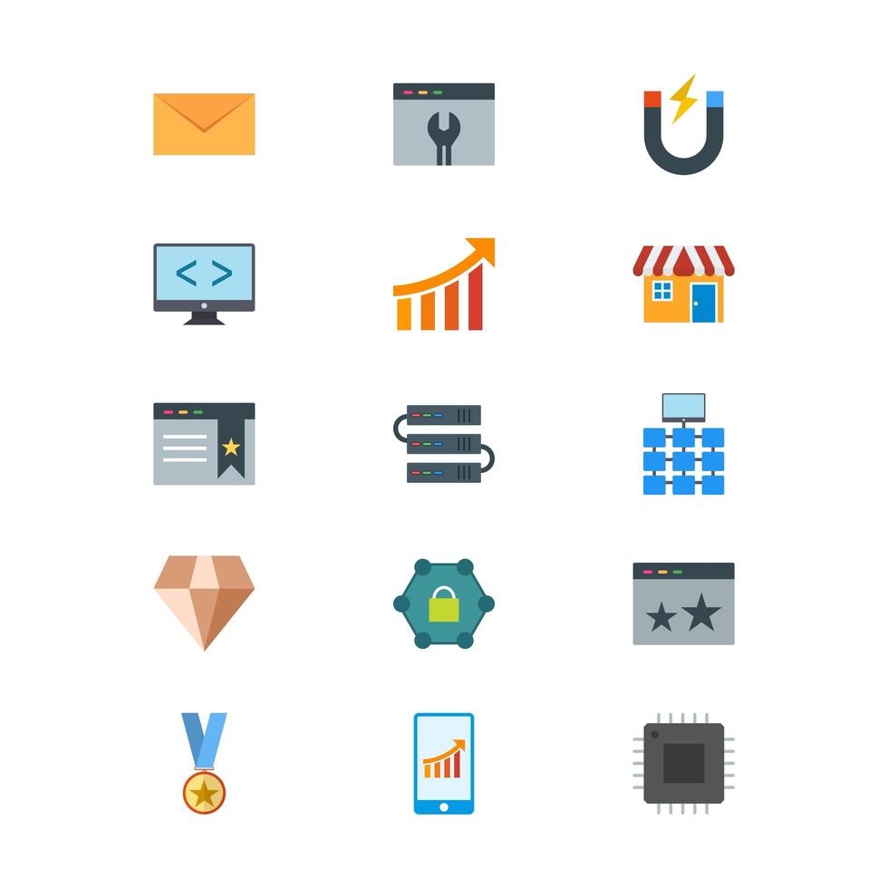 Icon Set Of Search Engine Optimization For Personal And Commercial Use... vector