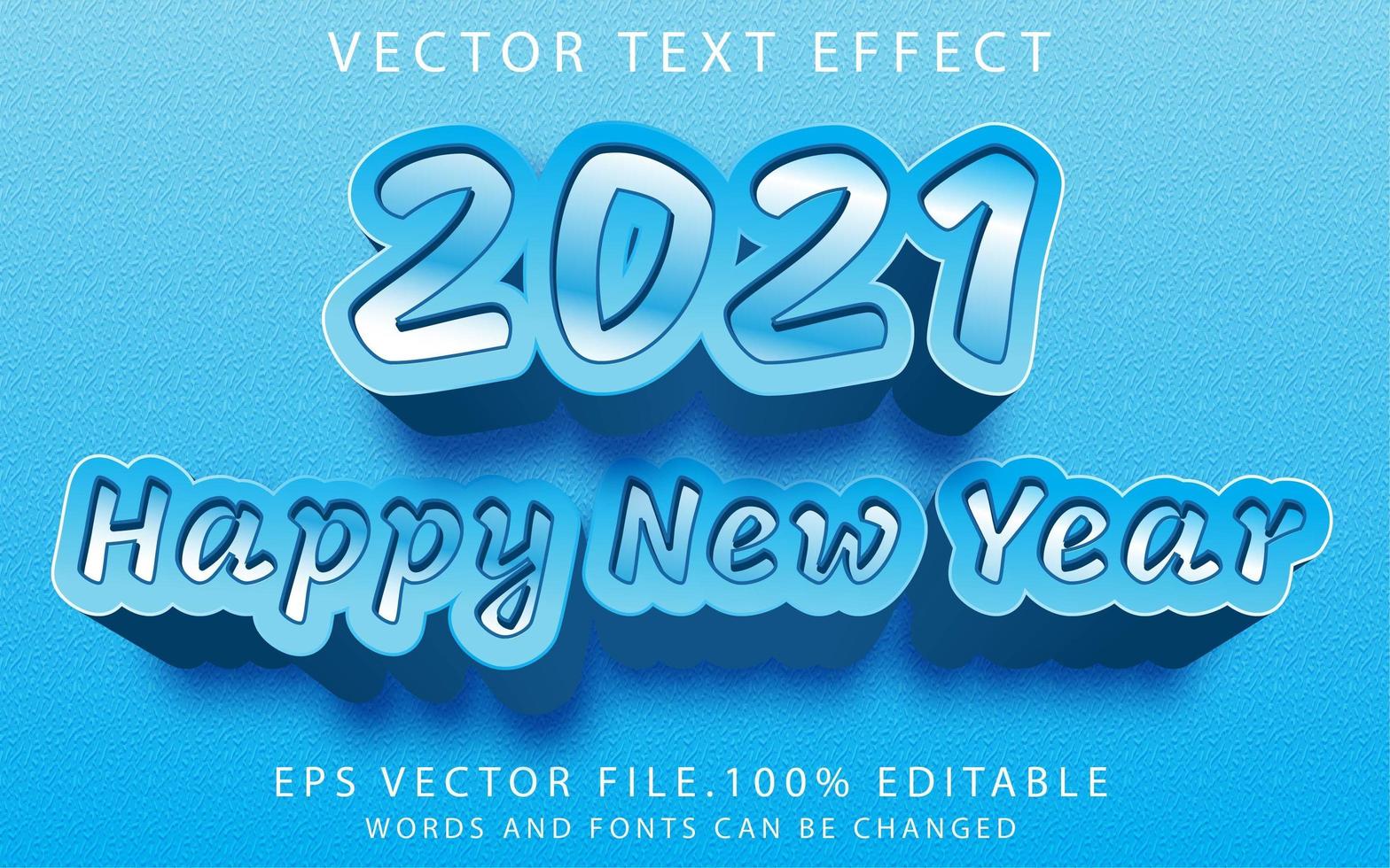 text effect happy new year vector