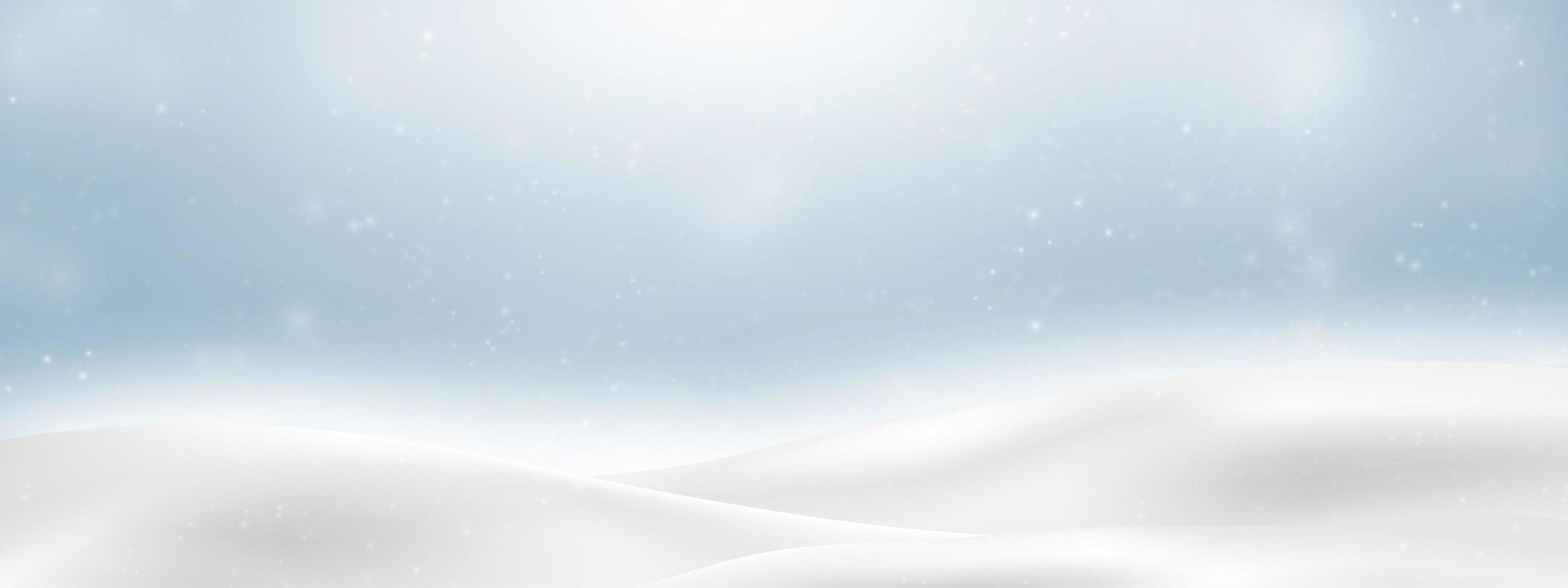 Winter abstract blur light landscape vector