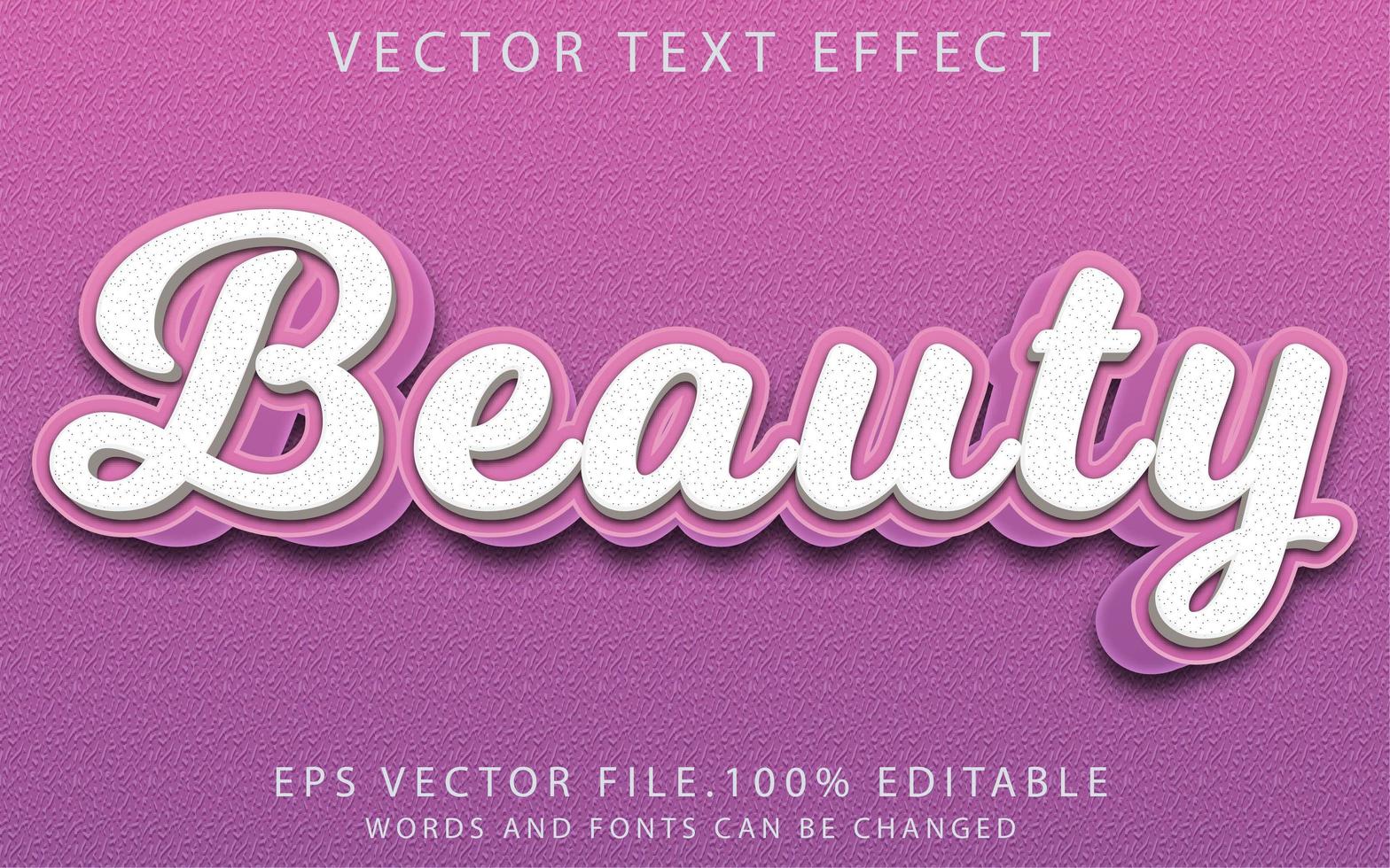 efecto de texto belleza vector