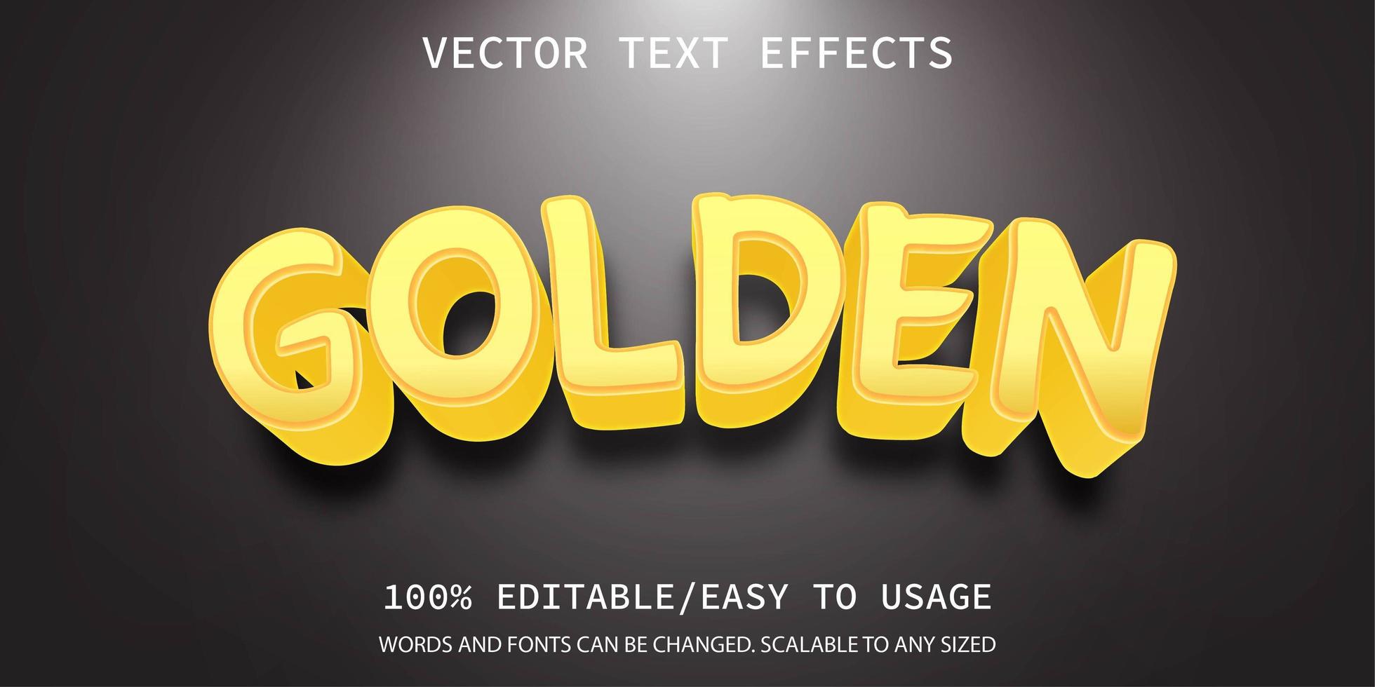 text effect golden vector