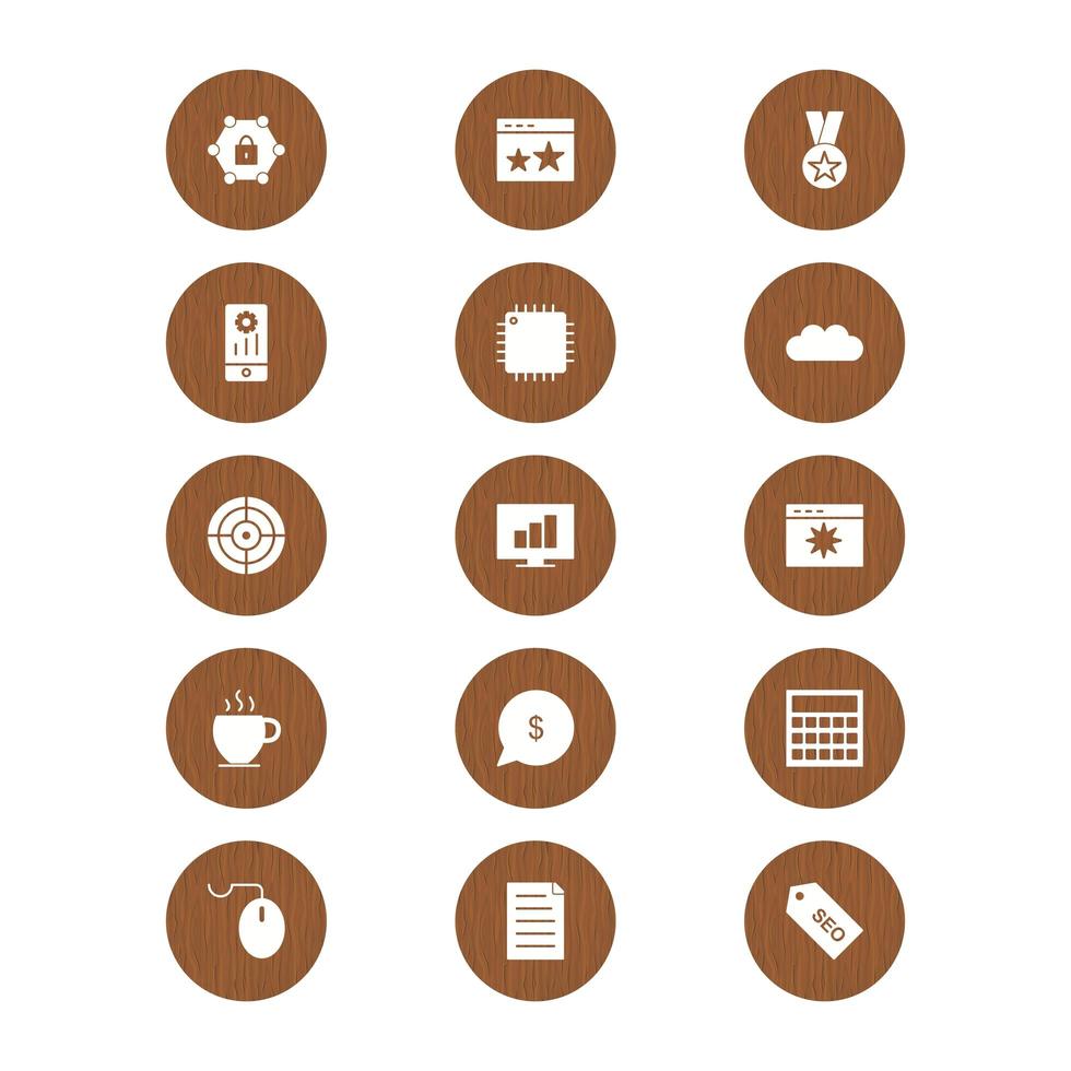 Icon Set Of Search Engine Optimization For Personal And Commercial Use... vector