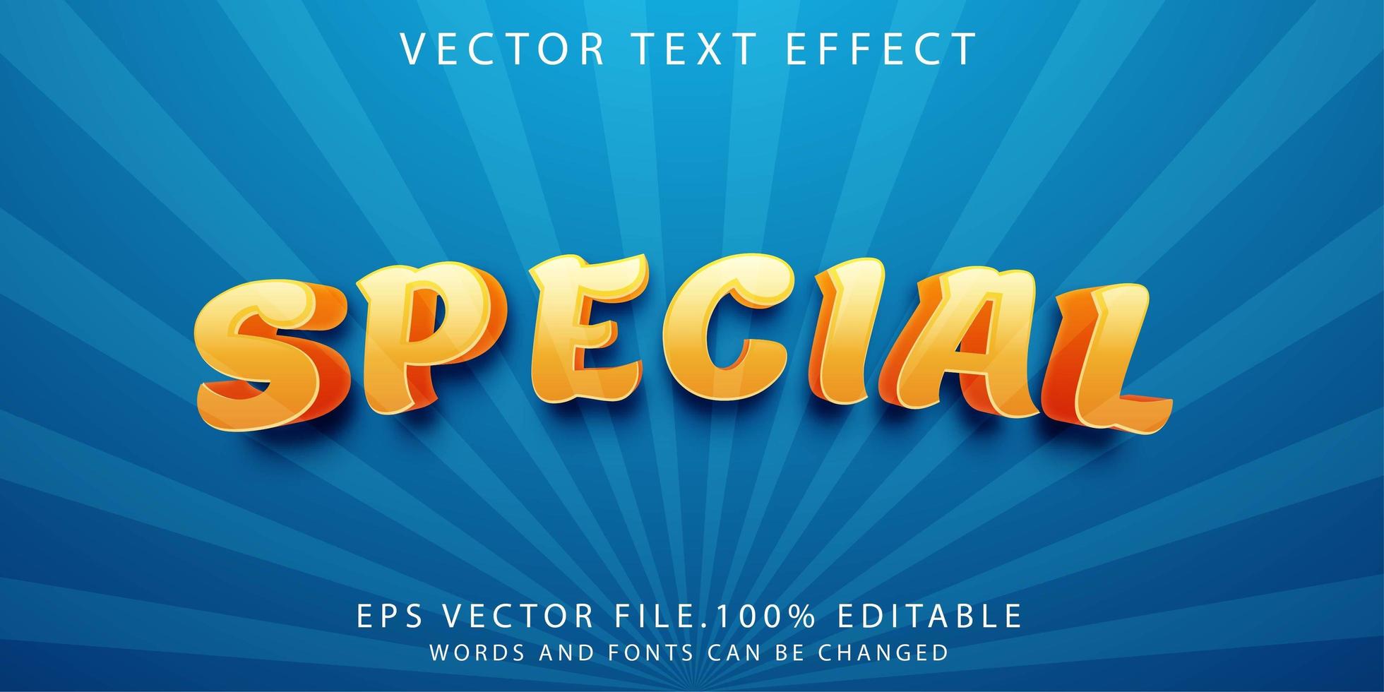 efecto de texto especial vector