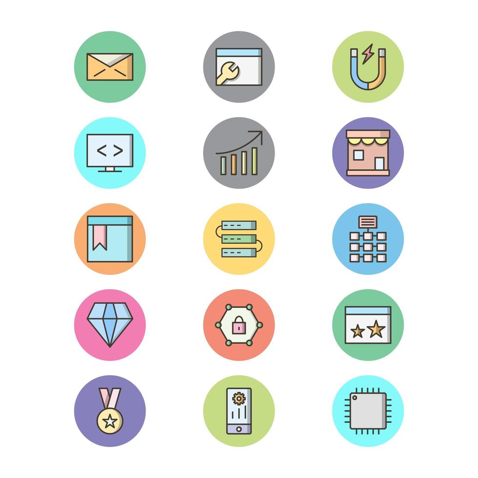 Icon Set Of Search Engine Optimization For Personal And Commercial Use... vector