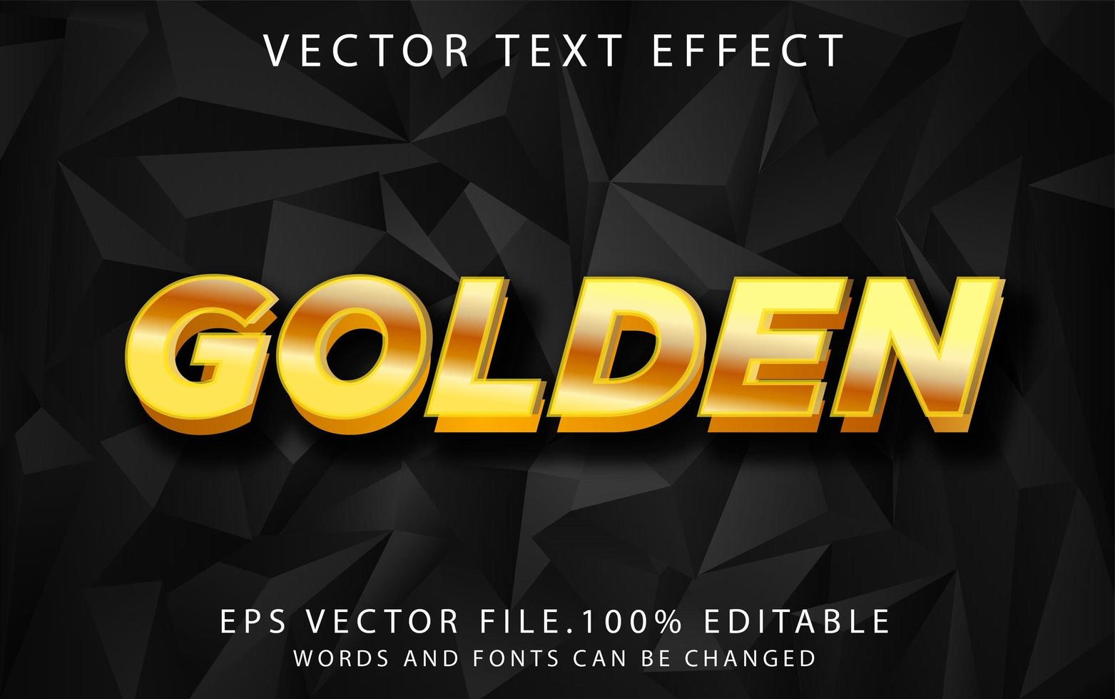 efecto de texto dorado vector