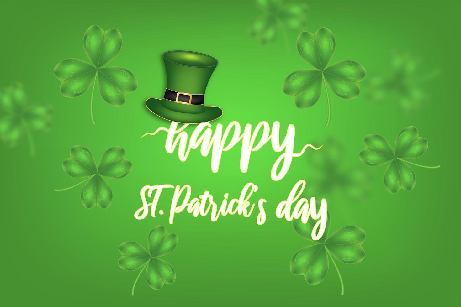 St. Patrick's Day background. Clover effect. vector