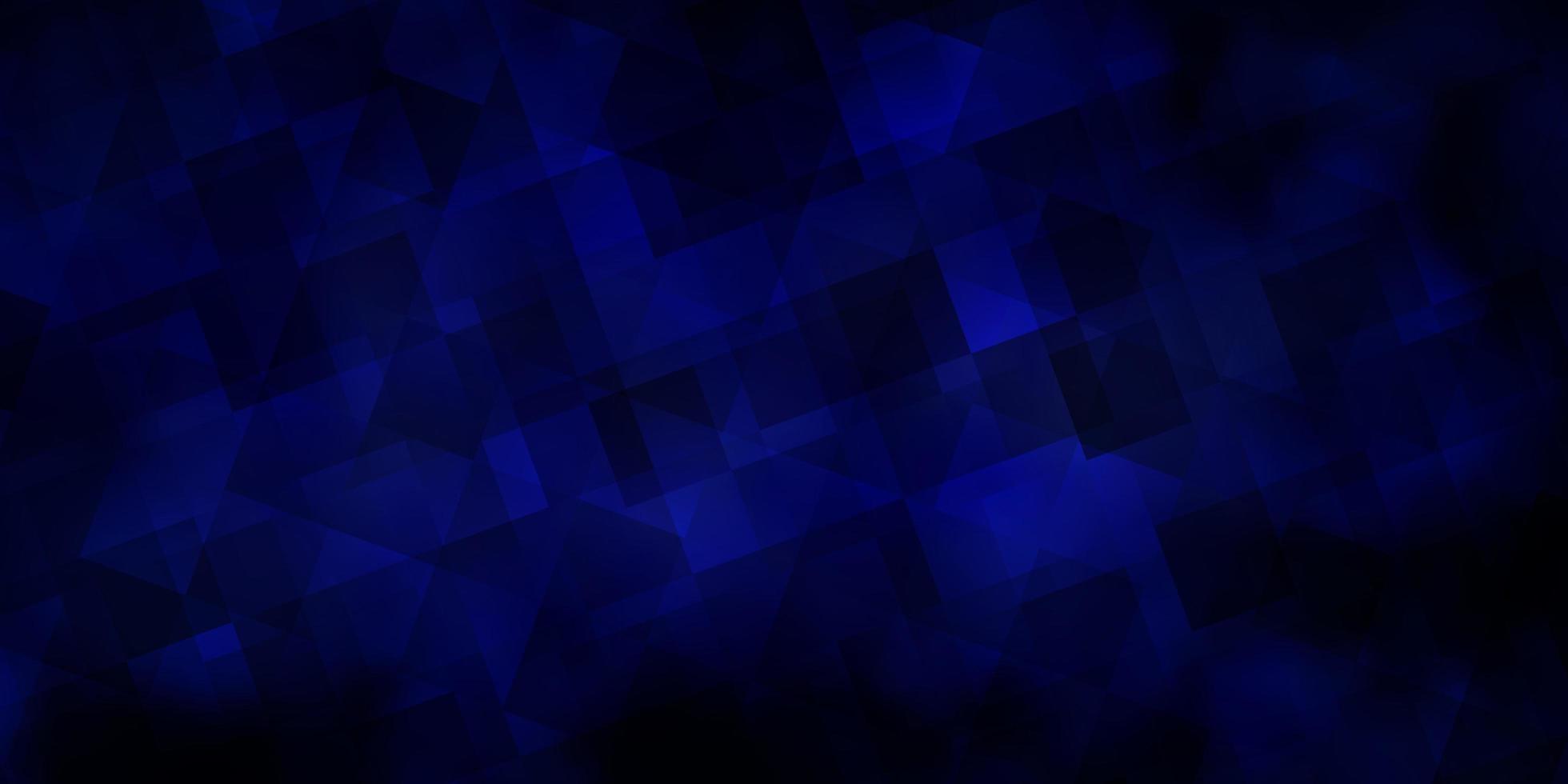 Dark BLUE vector background with triangles.