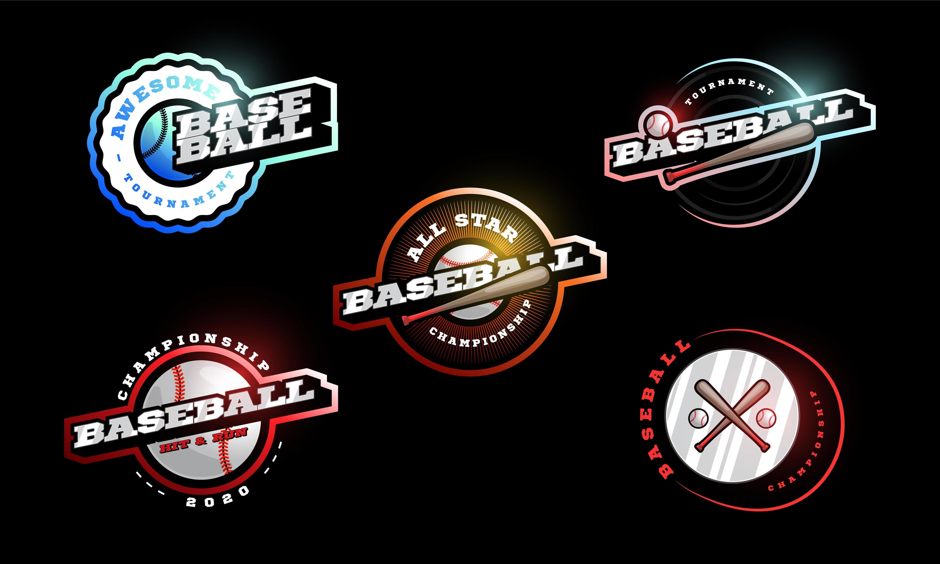Baseball vector logo Set - Download Free Vectors, Clipart Graphics