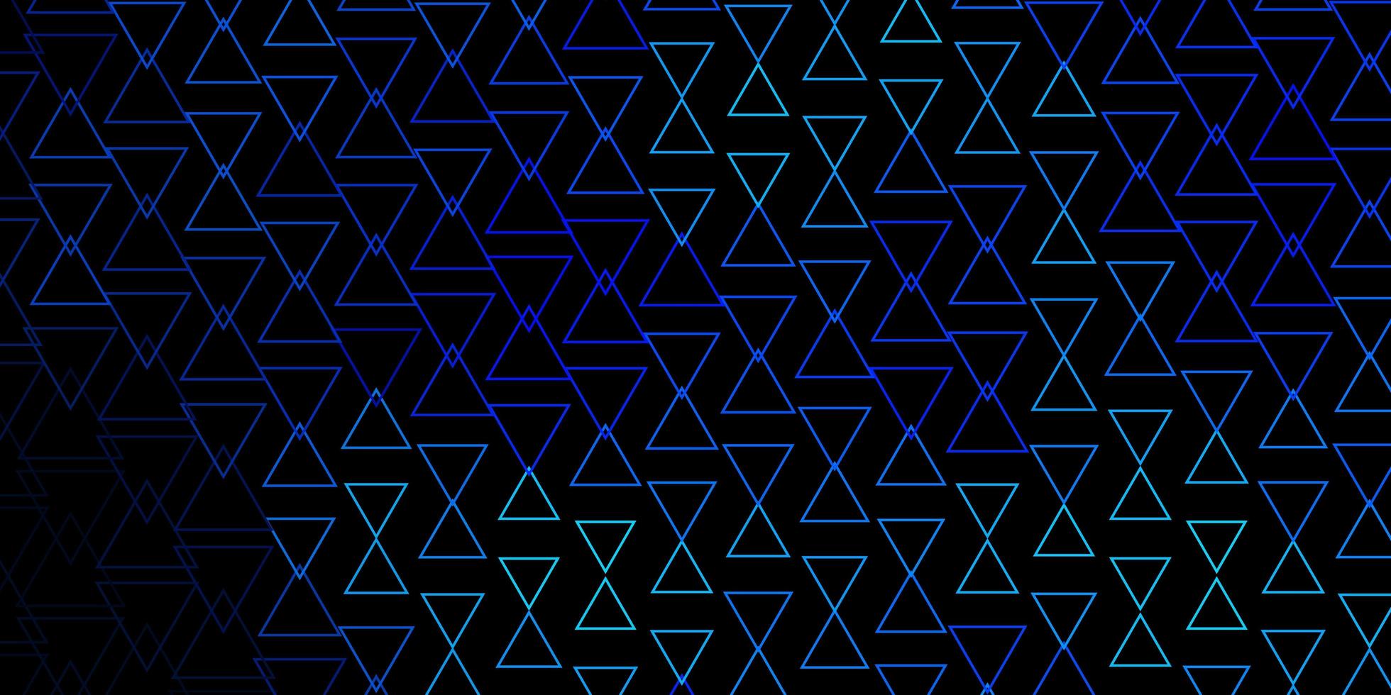 Dark BLUE vector background with triangles.