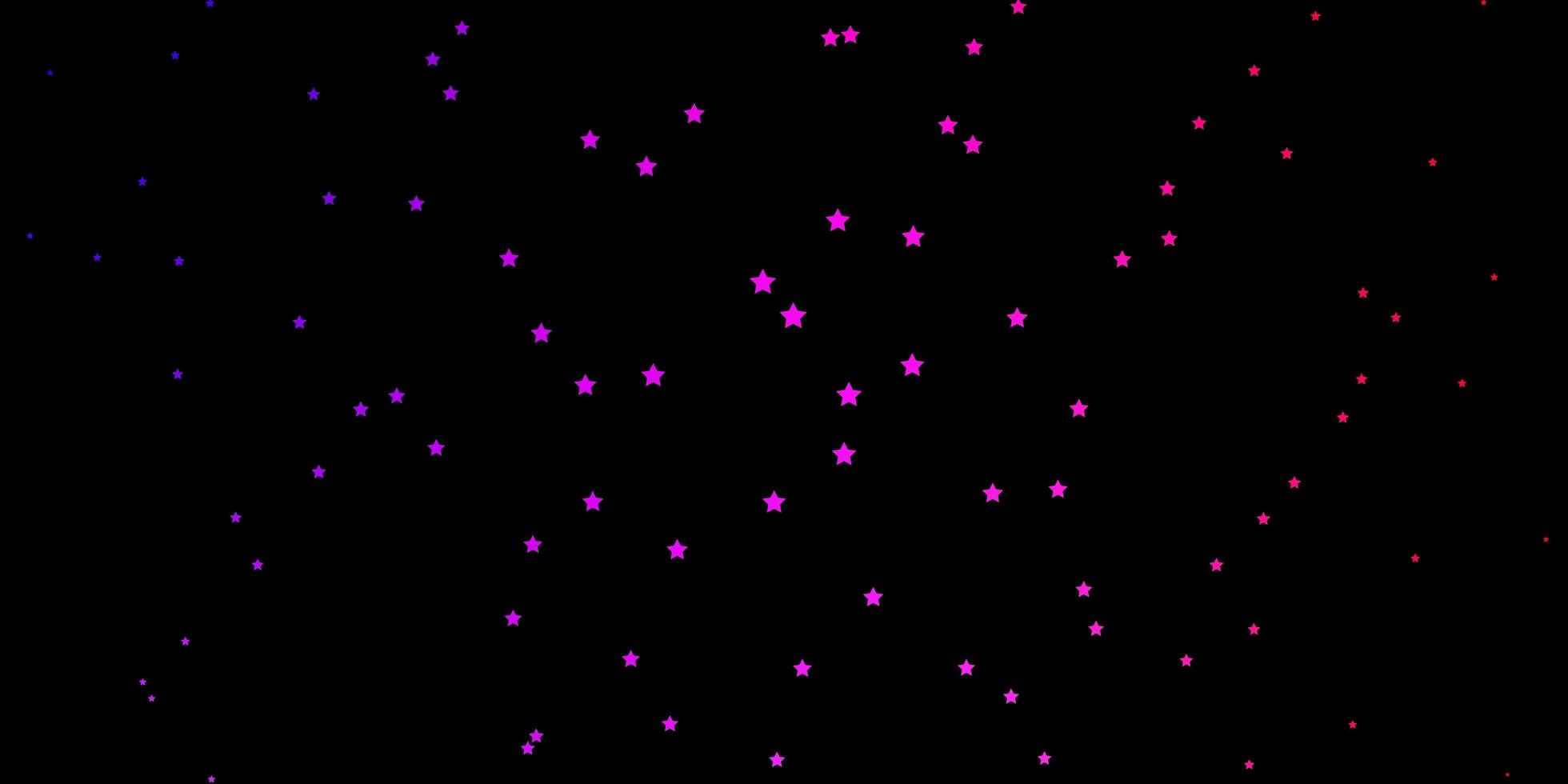 Fondo de vector de color rosa oscuro, azul con estrellas de colores.