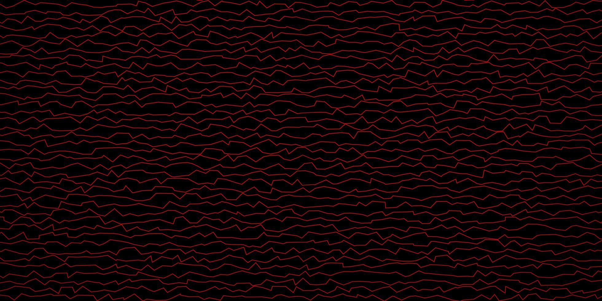 Dark Red vector pattern with wry lines.