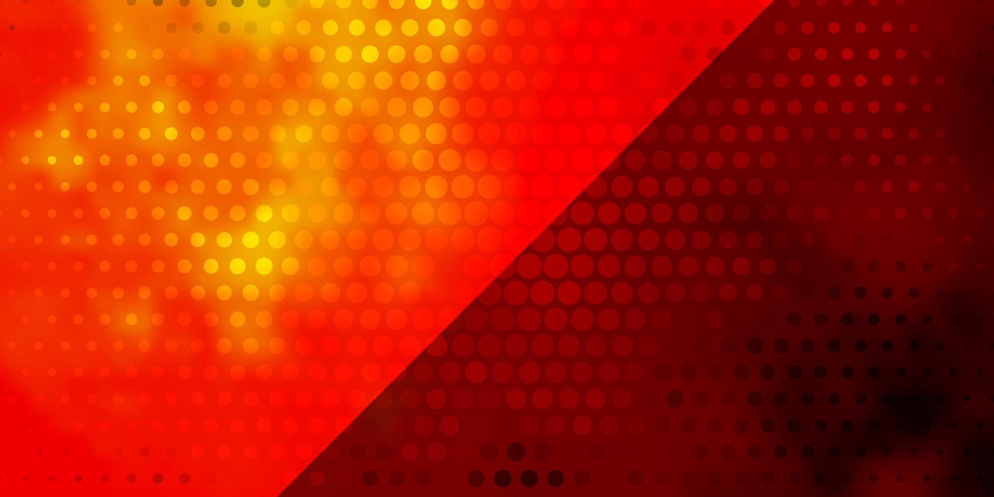 Light Orange vector background with circles.