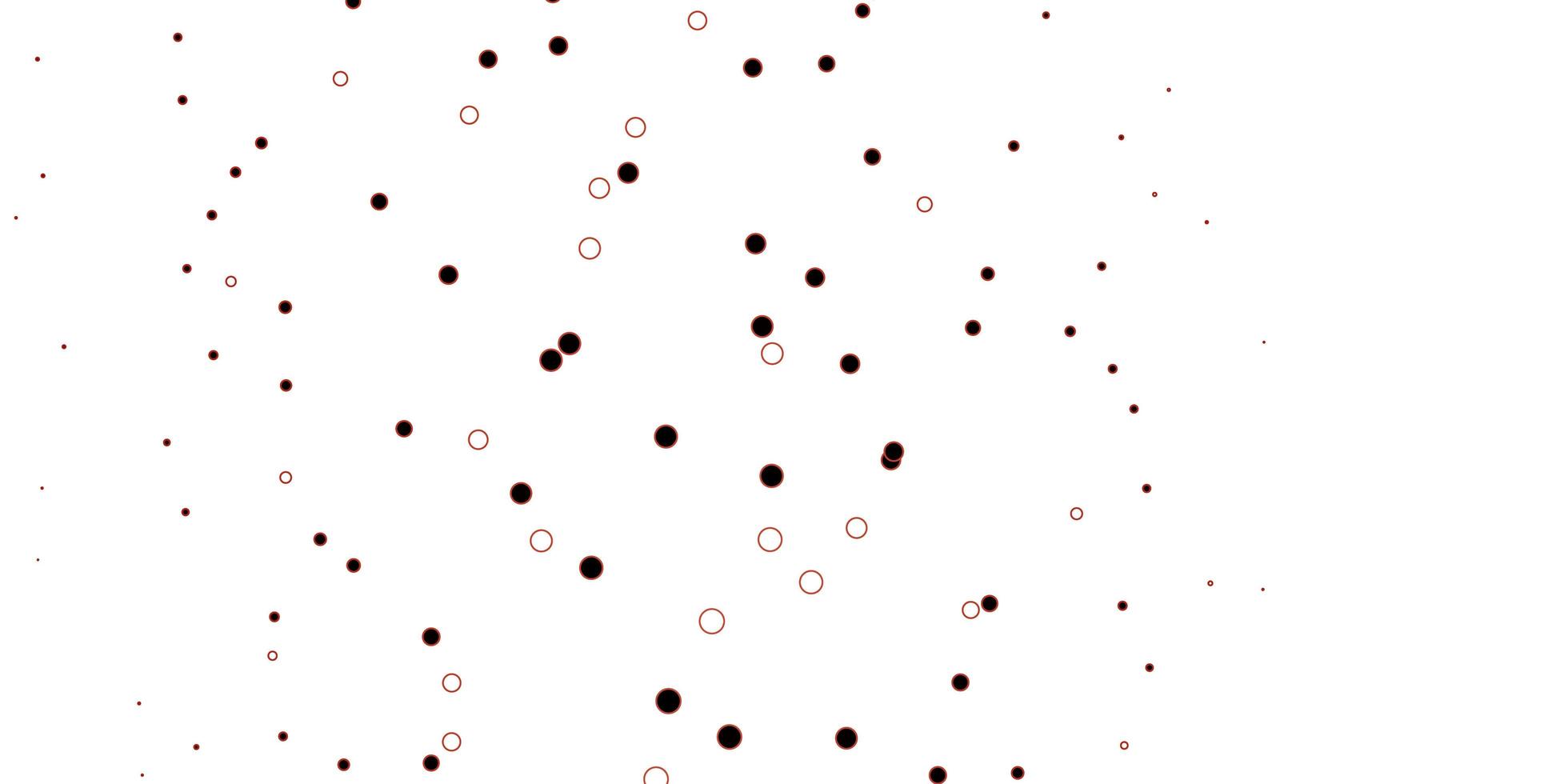 Dark Orange vector background with bubbles.