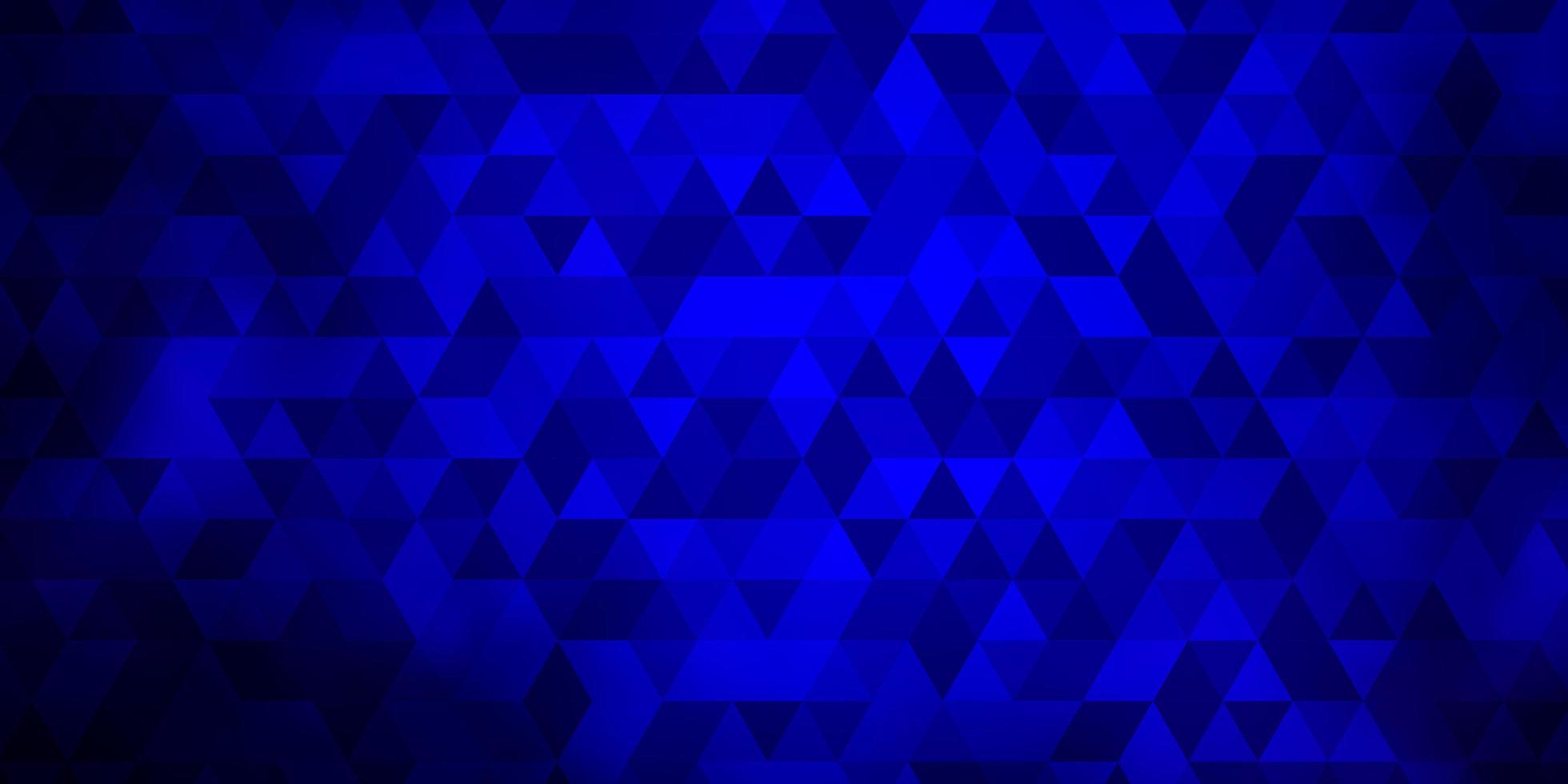 Dark BLUE vector background with triangles.