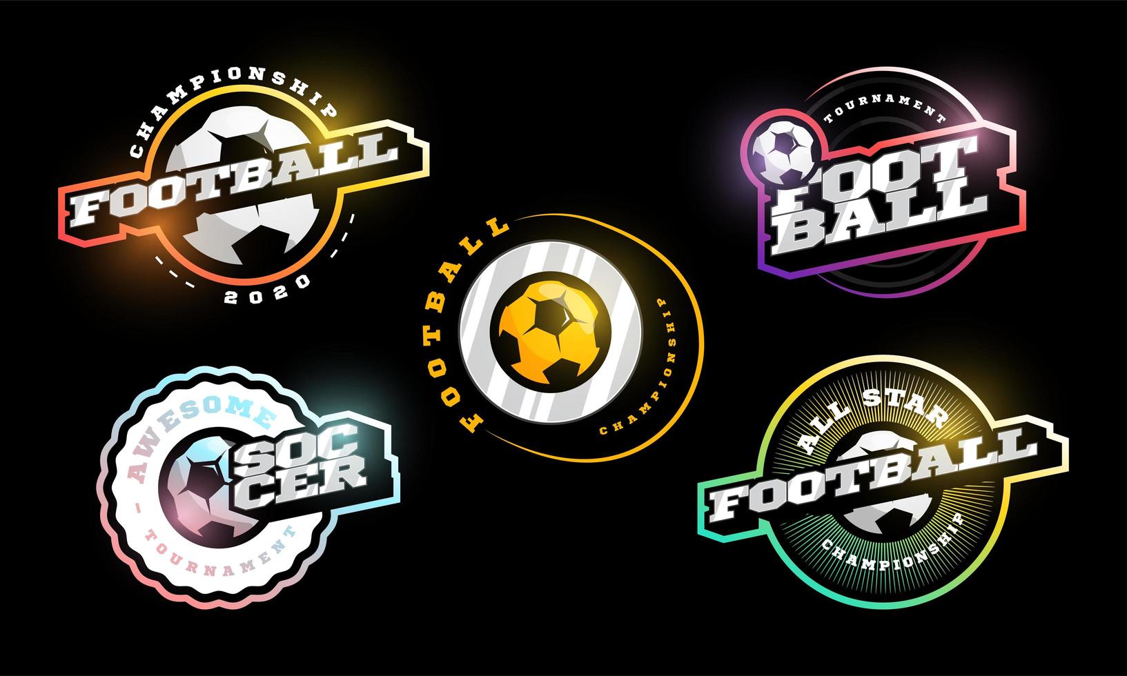 fútbol vector logo set