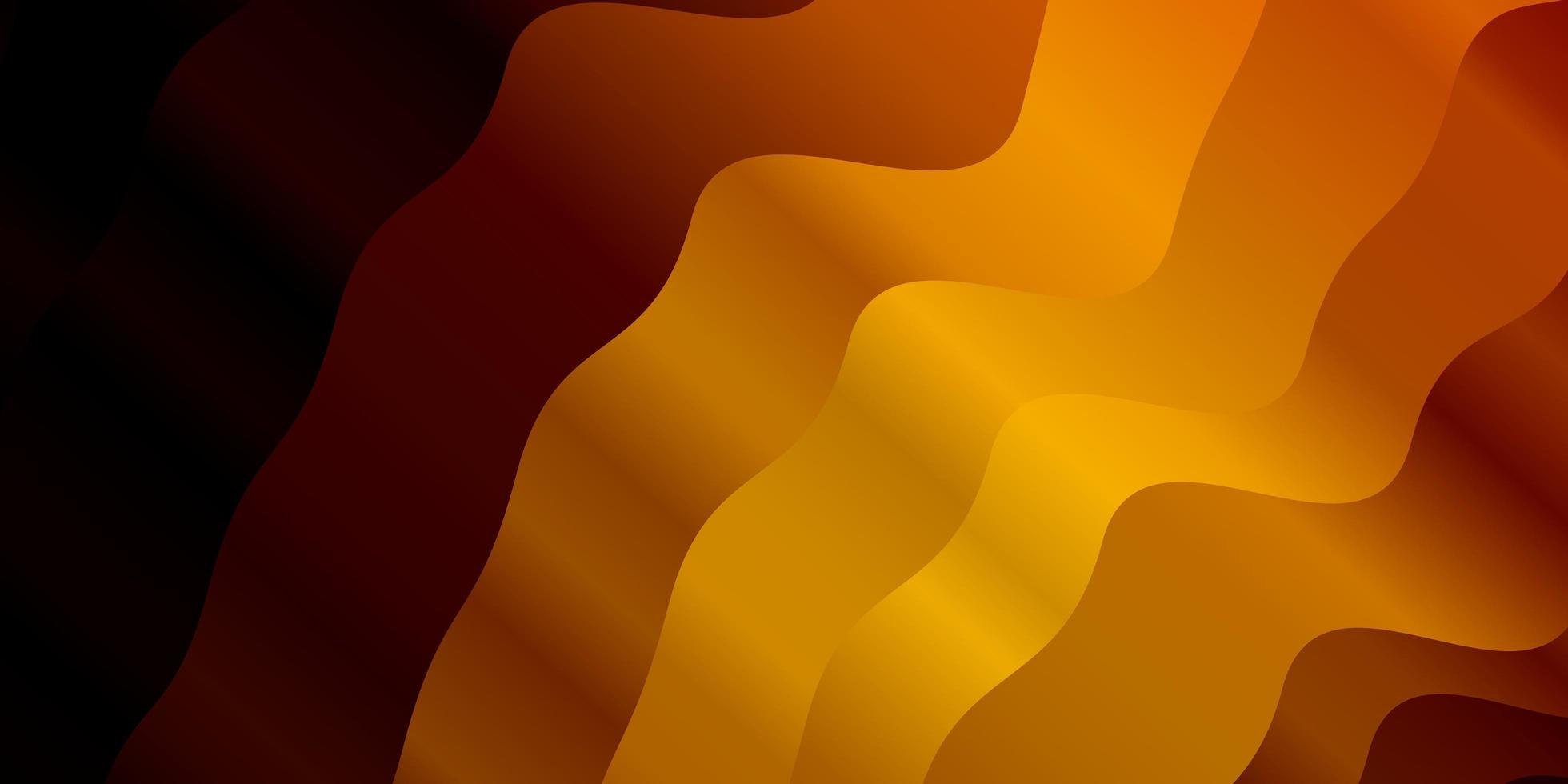 Dark Orange vector texture with wry lines.