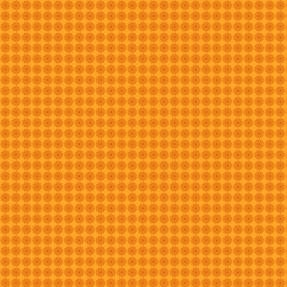 fondo de patrón floral naranja vector