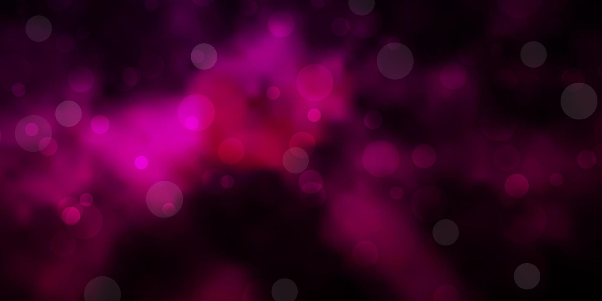 Dark Pink vector pattern with spheres.