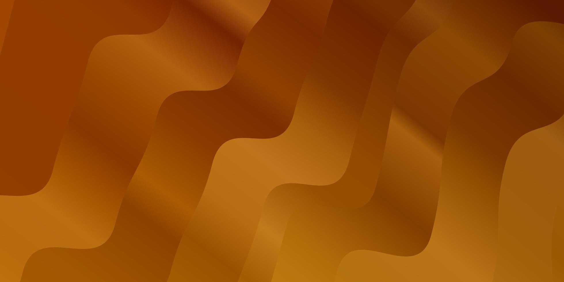 diseño de vector naranja claro con curvas.