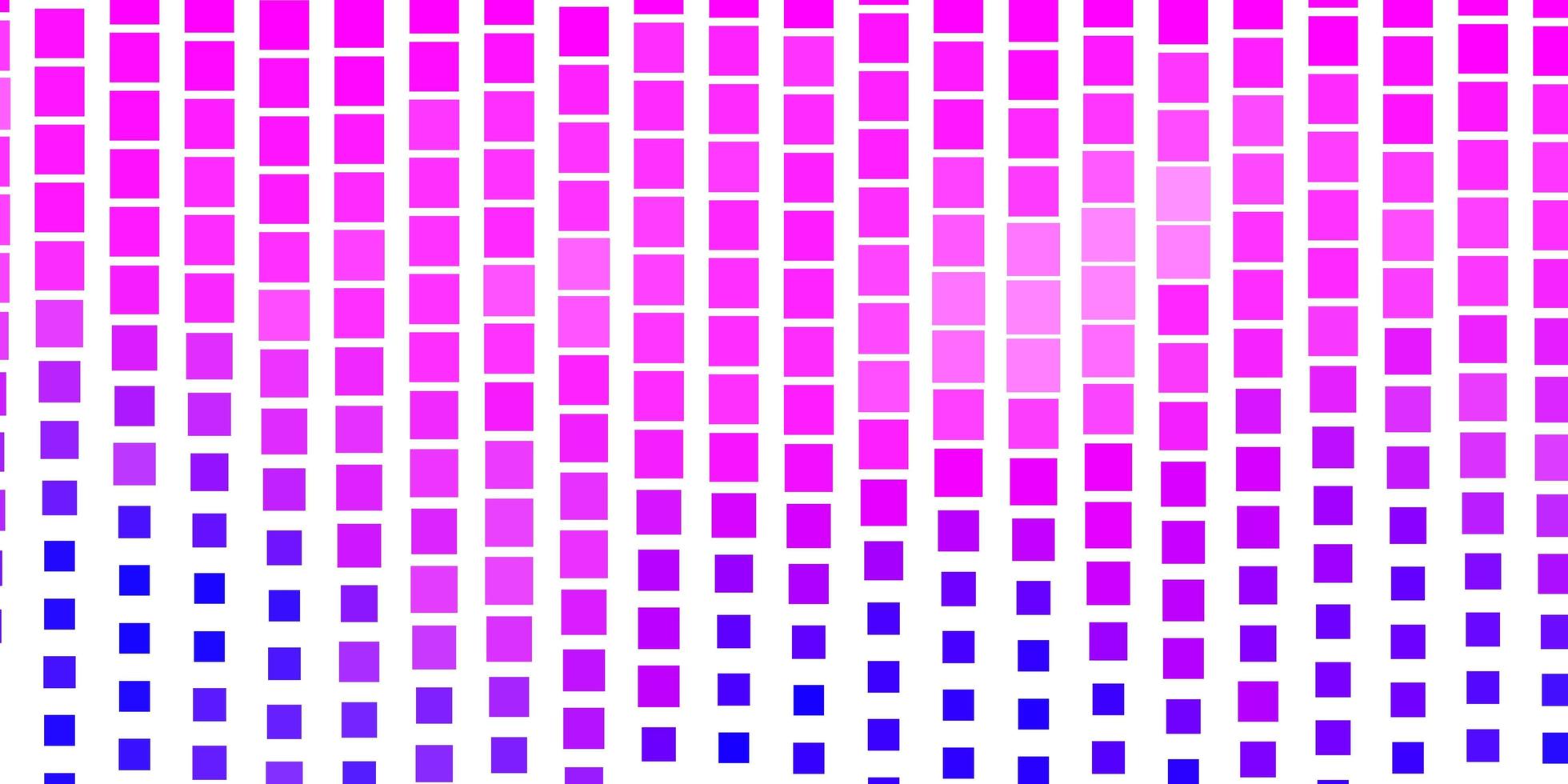 textura de vector de color rosa claro, azul en estilo rectangular.