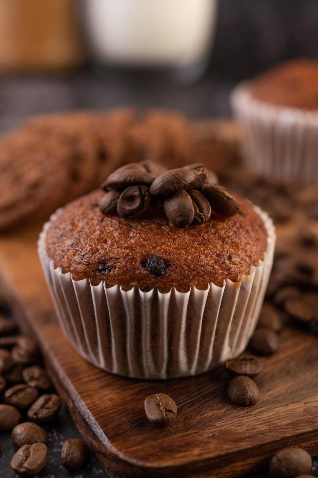 Fresh baked banana muffins photo