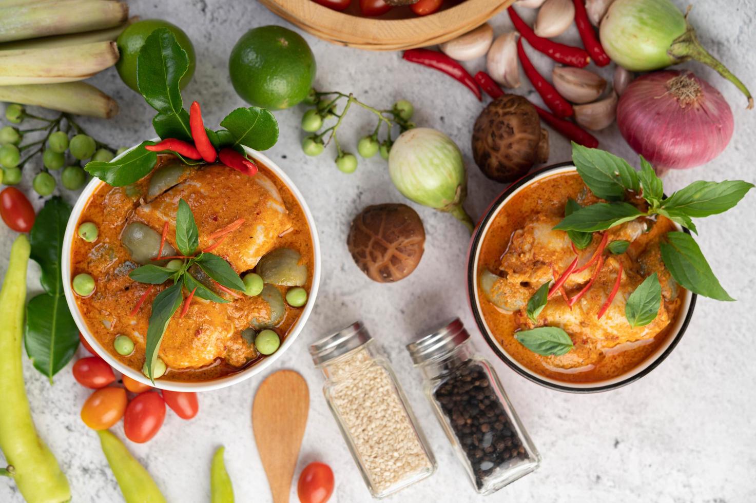 Red curry chicken photo