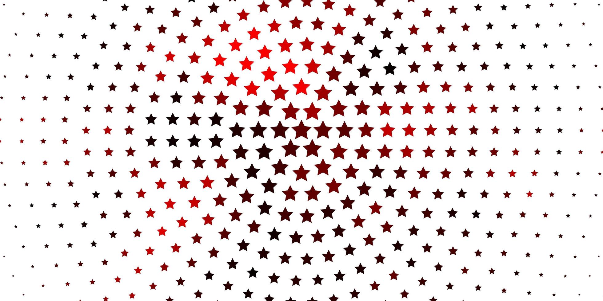 Light Red vector pattern with abstract stars.