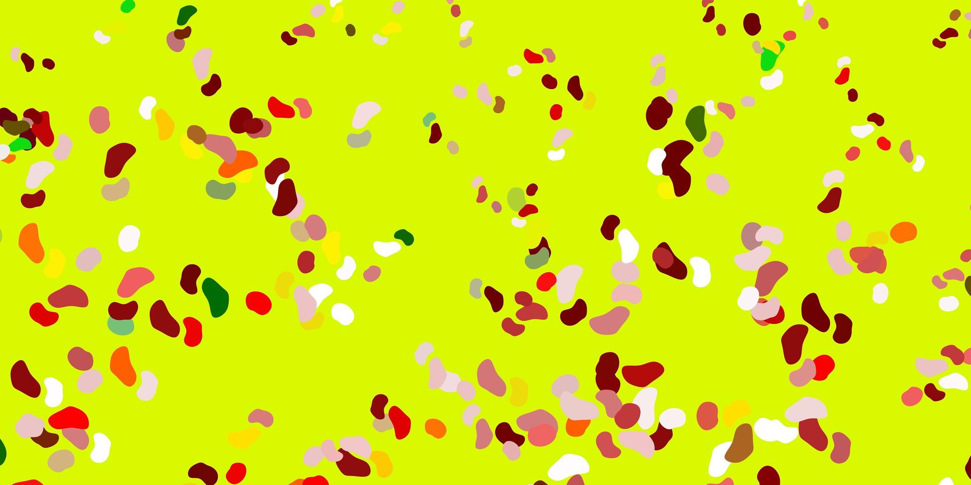 Light green, red vector background with random forms.