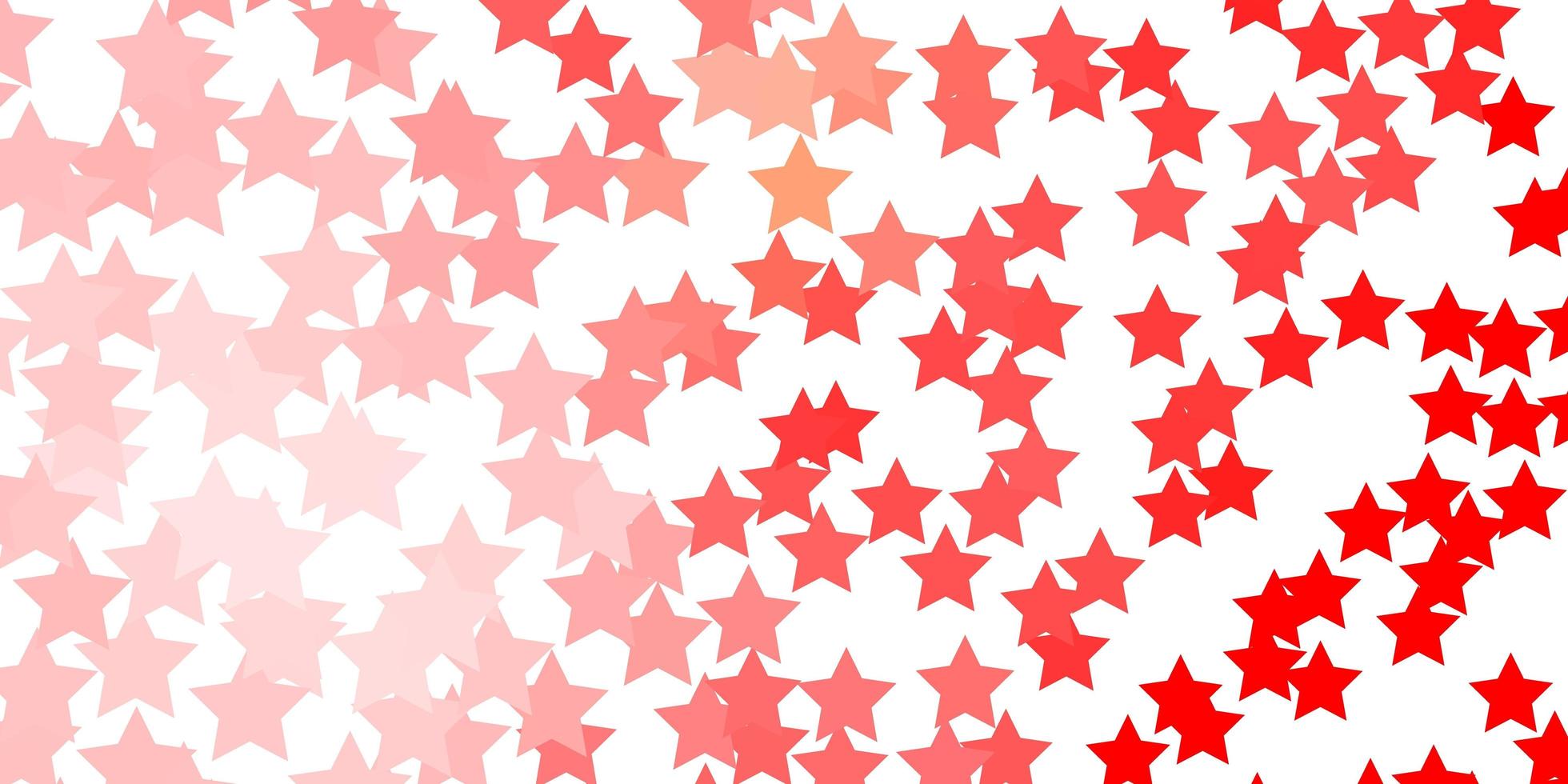 Light Red vector pattern with abstract stars.