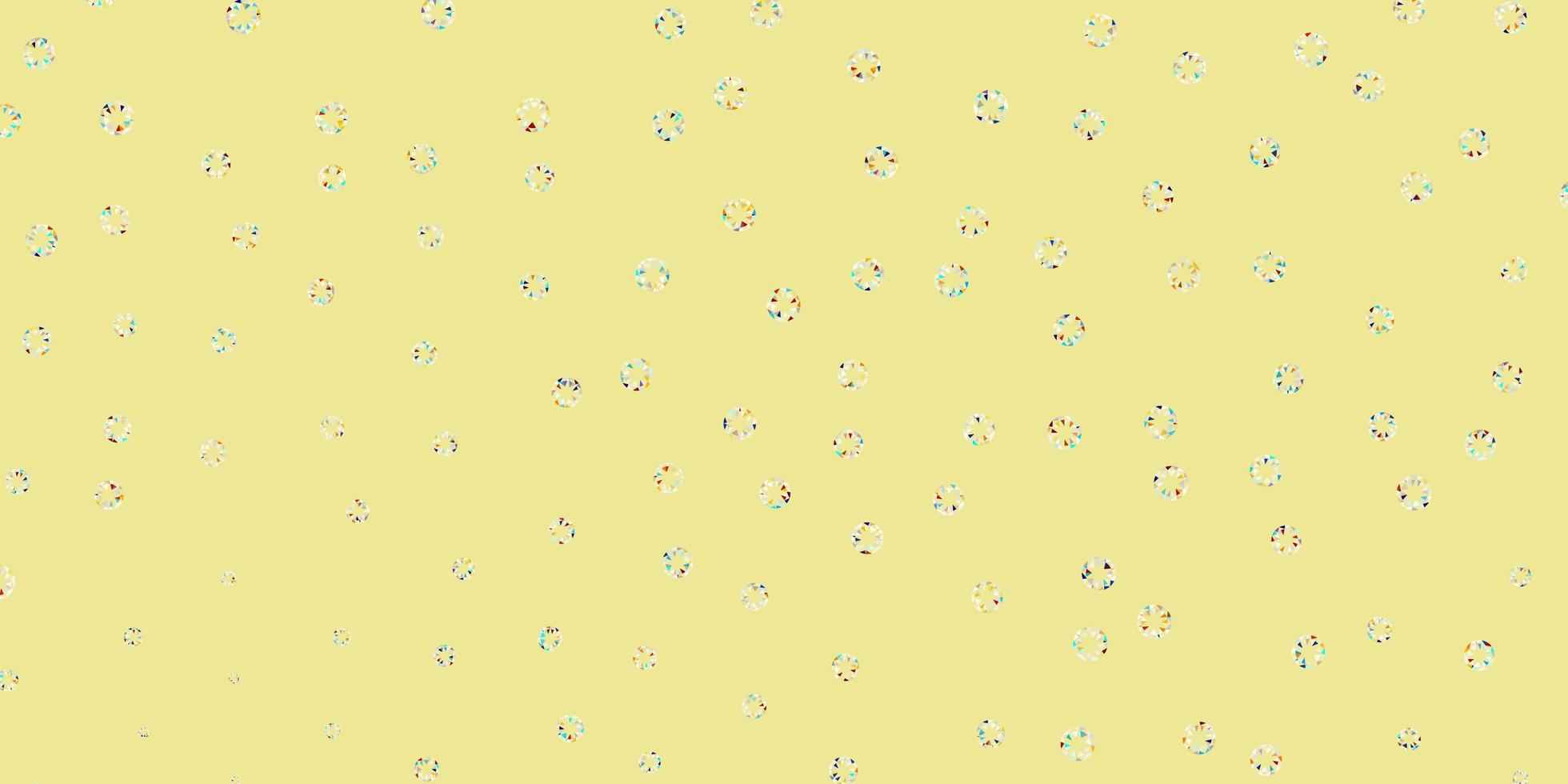 patrón de vector azul claro, amarillo con esferas.