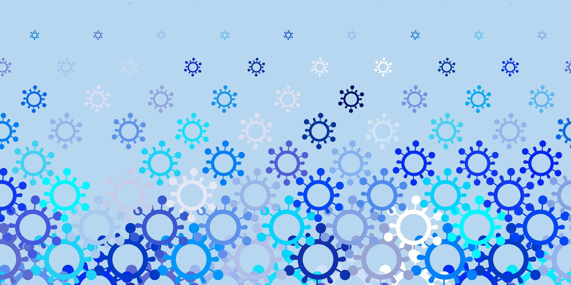Light BLUE vector backdrop with virus symbols