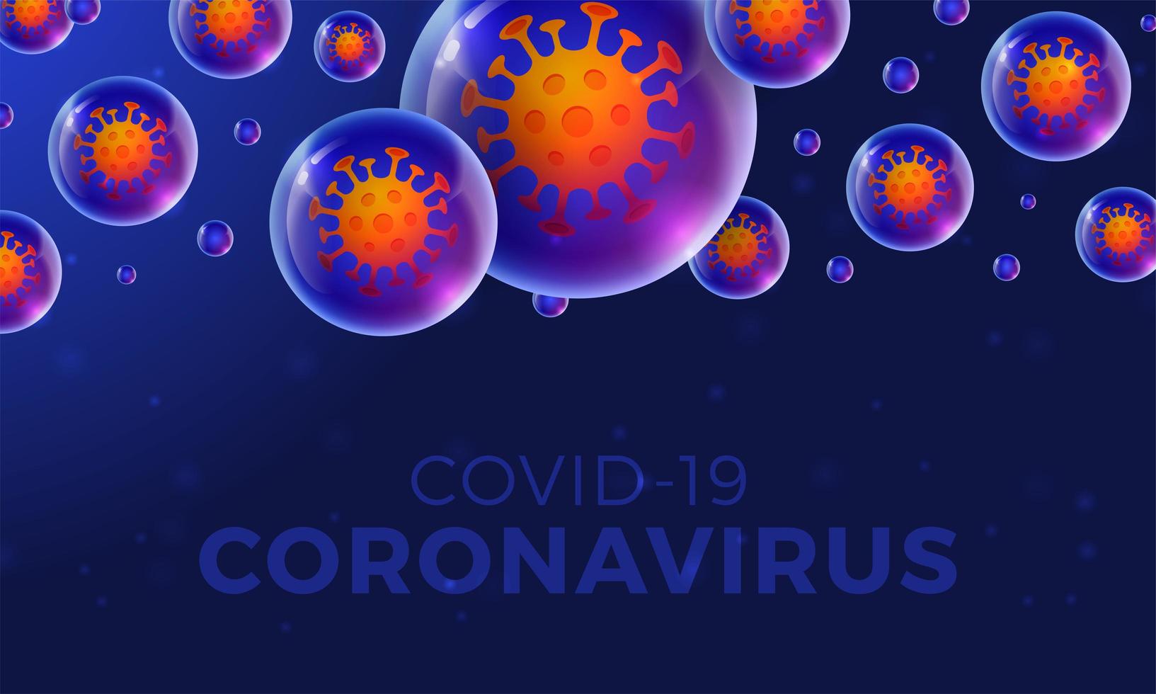 banner futurista de coronavirus o covid-19 vector