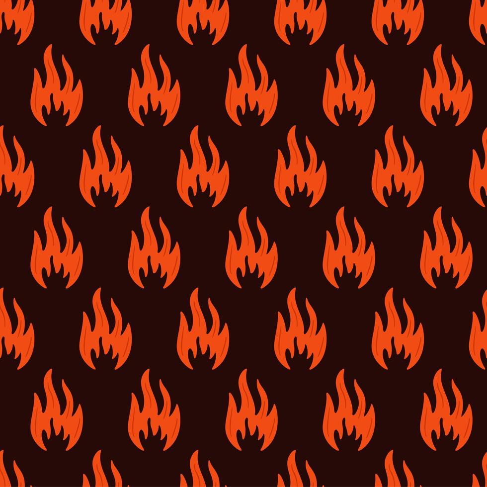 Fire symbols seamless pattern vector