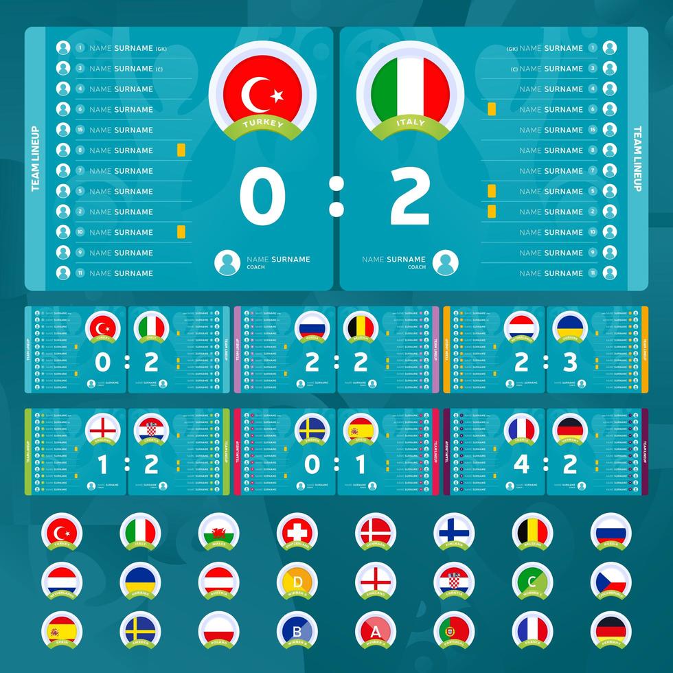 escenario final del torneo de fútbol vector