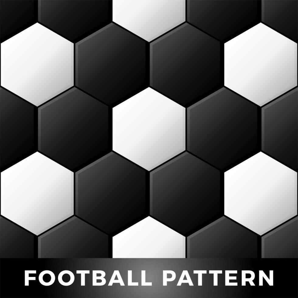 Classic Black and white soccer ball seamless pattern background vector