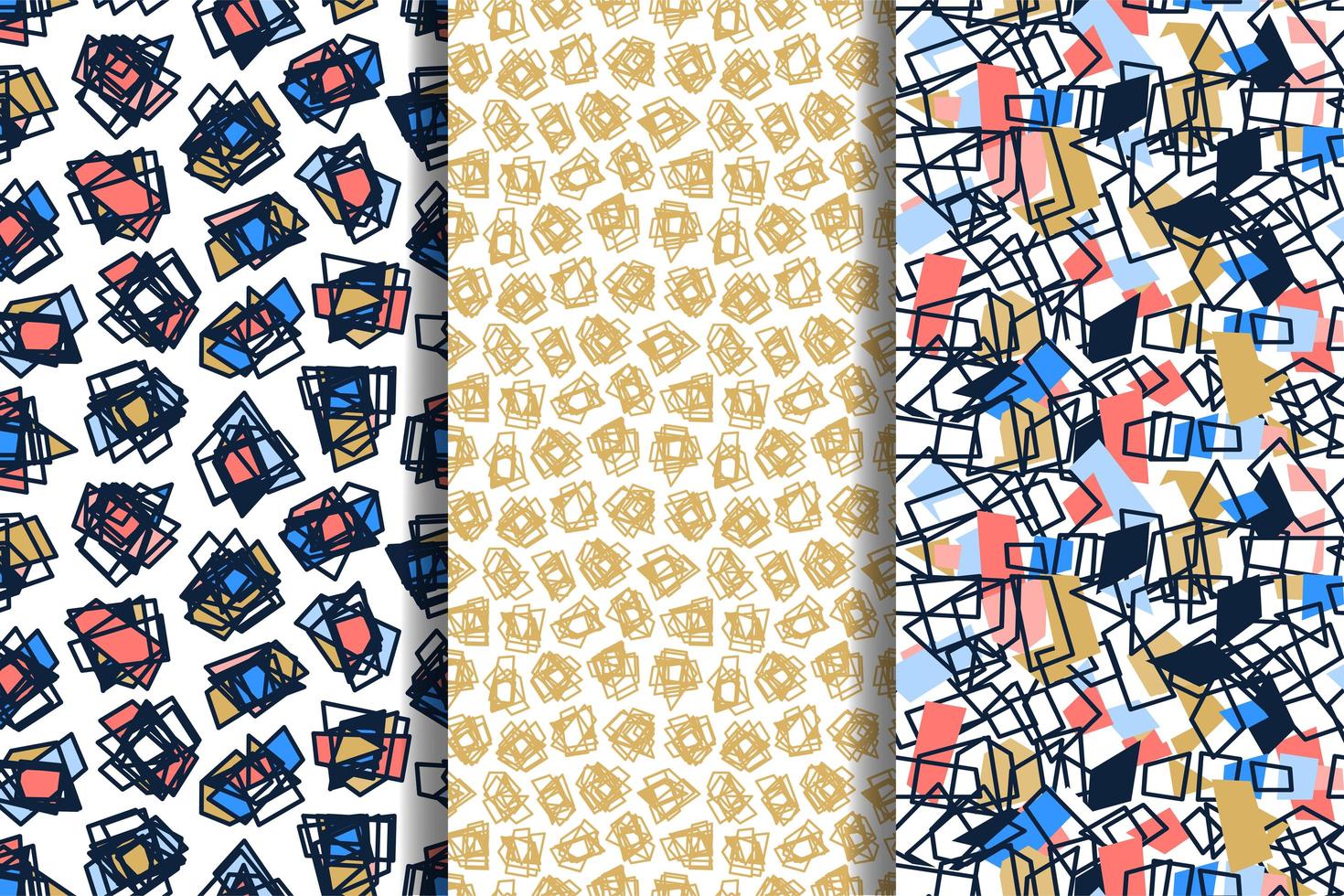 Abstract art pattern set vector